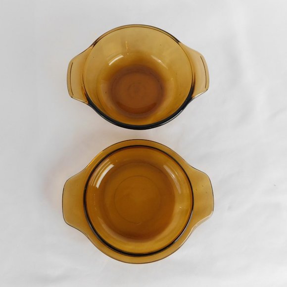 Anchor Hocking Fire King #472 Amber 12 OZ Small Casserole Dish With Lid - Picture 2 of 4